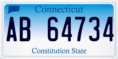 CT license plate AB64734