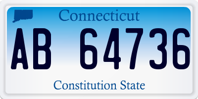 CT license plate AB64736