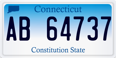 CT license plate AB64737