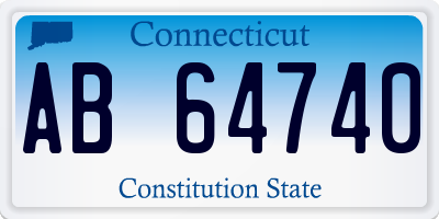 CT license plate AB64740