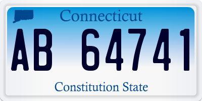 CT license plate AB64741