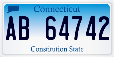 CT license plate AB64742