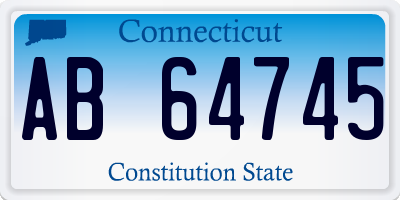 CT license plate AB64745