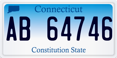 CT license plate AB64746