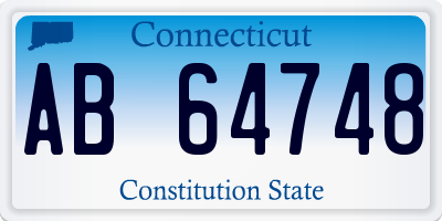 CT license plate AB64748