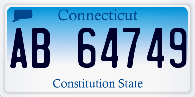 CT license plate AB64749