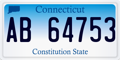 CT license plate AB64753