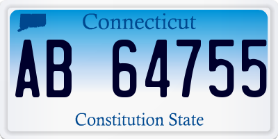 CT license plate AB64755