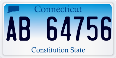 CT license plate AB64756