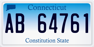 CT license plate AB64761