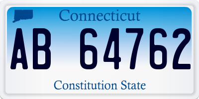 CT license plate AB64762
