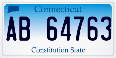 CT license plate AB64763