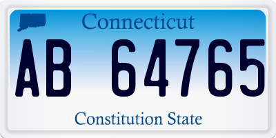 CT license plate AB64765
