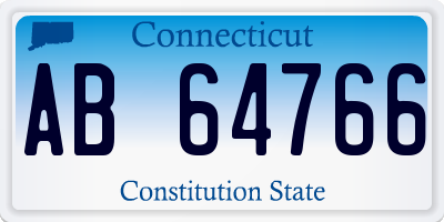CT license plate AB64766