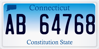 CT license plate AB64768