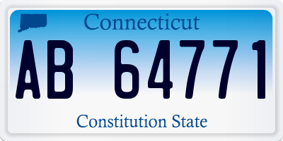 CT license plate AB64771