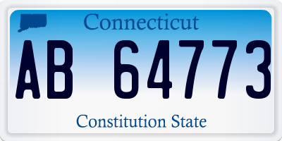CT license plate AB64773