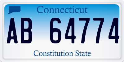 CT license plate AB64774