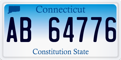 CT license plate AB64776