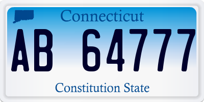 CT license plate AB64777