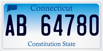 CT license plate AB64780