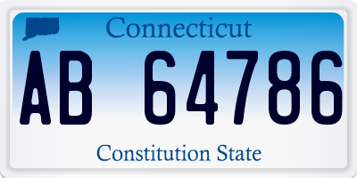 CT license plate AB64786