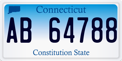 CT license plate AB64788