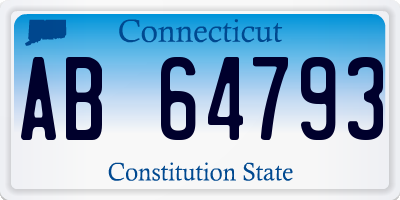 CT license plate AB64793