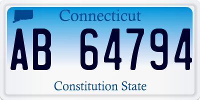 CT license plate AB64794