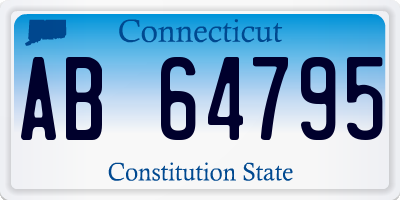 CT license plate AB64795