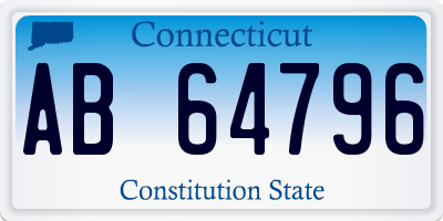 CT license plate AB64796