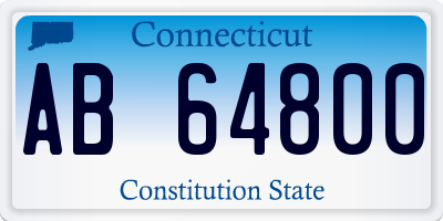CT license plate AB64800