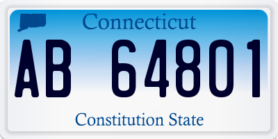 CT license plate AB64801