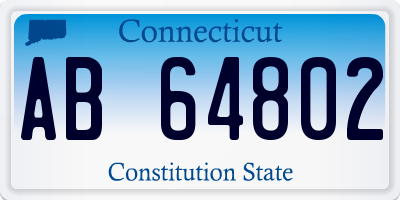 CT license plate AB64802