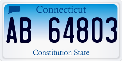 CT license plate AB64803