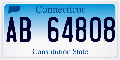 CT license plate AB64808