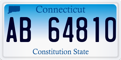 CT license plate AB64810