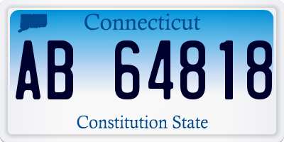 CT license plate AB64818