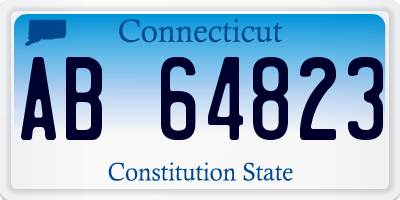 CT license plate AB64823