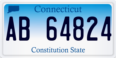CT license plate AB64824