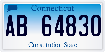 CT license plate AB64830