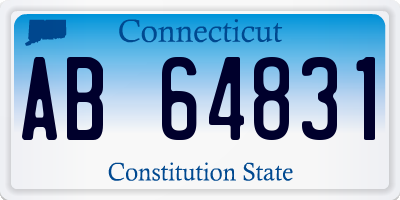 CT license plate AB64831