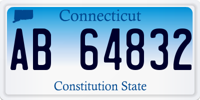 CT license plate AB64832