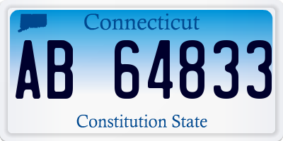 CT license plate AB64833