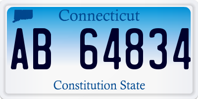 CT license plate AB64834