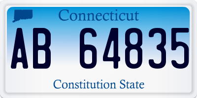 CT license plate AB64835