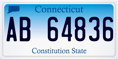 CT license plate AB64836