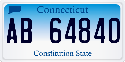 CT license plate AB64840