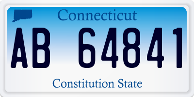 CT license plate AB64841