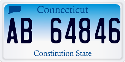 CT license plate AB64846